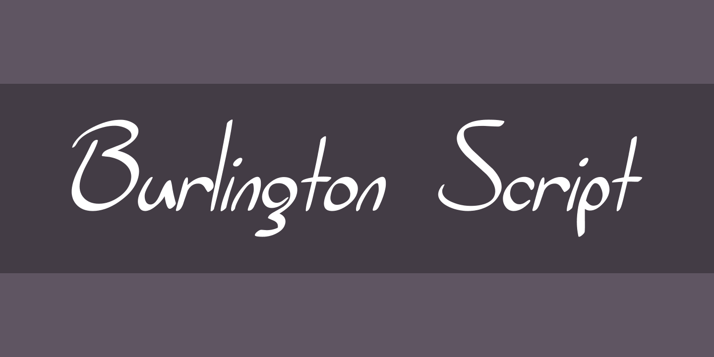 Пример шрифта Burlington Script Regular